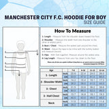 MANCHESTER CITY F.C. Zip Up Boys' Hoodies Teens Hooded Sweatshirt Man City Gifts