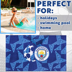 MANCHESTER CITY F.C. Bath Towel with Hood for Kids Teens Absorbent Football  Cotton Poncho Towel - Get Trend