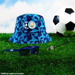MANCHESTER CITY F.C. Bucket Hat and Kids Sunglasses Set Summer Sun Hat 100% UV - Get Trend