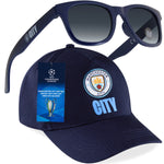 MANCHESTER CITY F.C. Baseball Capand Kids Sunglasses Set Summer Sun Hat 100% UV - Get Trend