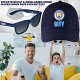 MANCHESTER CITY F.C. Baseball Capand Kids Sunglasses Set Summer Sun Hat 100% UV - Get Trend