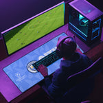 Manchester City F.C. Mouse Mat Large Desk Mat Gaming PC Keyboard Laptop Mouse Pad 80 x 35cm Protector Mat Non Slip Home Office Desk Accessories Football Gifts - Get Trend