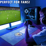 Manchester City F.C. Mouse Mat Large Desk Mat Gaming PC Keyboard Laptop Mouse Pad 80 x 35cm Protector Mat Non Slip Home Office Desk Accessories Football Gifts - Get Trend