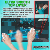 Minecraft Desk Pad for Kids and Teenagers, Non-Slip Desk Mouse Mat 80 x 35cm - Gamer Gifts (Blue)
