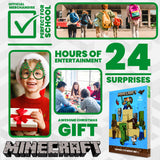 Minecraft Advent Calendar 2024, Stationery, Notebooks, Stickers, Badges for kids