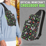 Minecraft Crossbody Bag for Boys Teens Creeper Sling Bag with Compartments Adjustable Strap Chest Bag for Travel Holidays Ideal for Phone Wallets Gamer Gifts - Get Trend