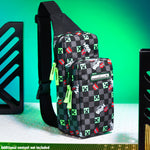 Minecraft Crossbody Bag for Boys Teens Creeper Sling Bag with Compartments Adjustable Strap Chest Bag for Travel Holidays Ideal for Phone Wallets Gamer Gifts - Get Trend