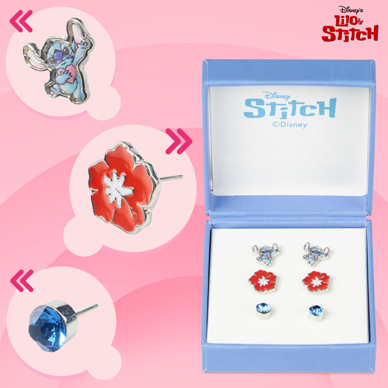 Disney Stitch 3 Piece Jewellery Set, Earrings Set - Stitch