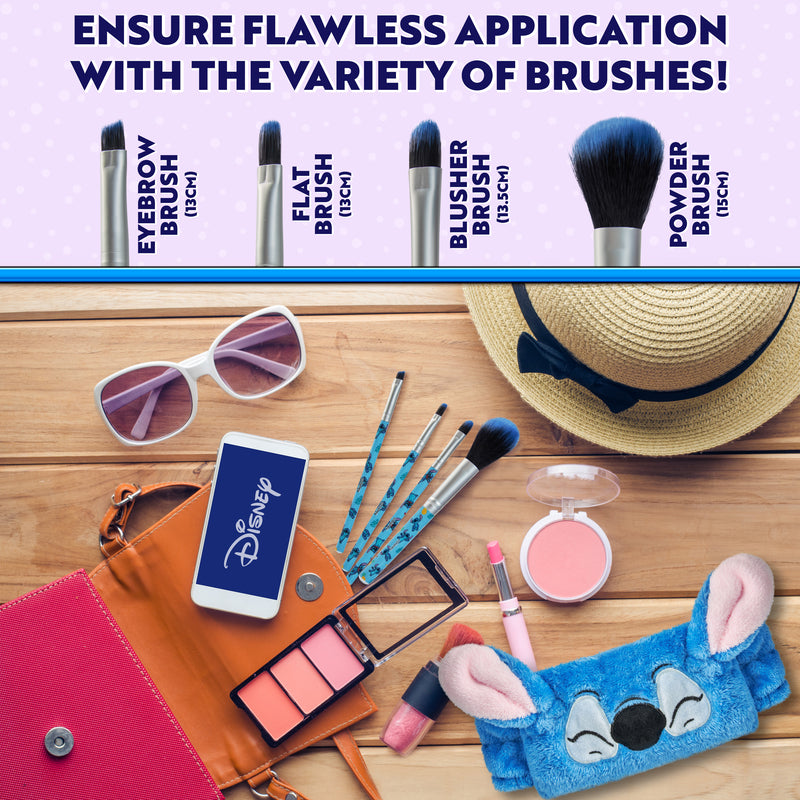Disney Stitch Makeup Brush Set for Women - Blue - Get Trend