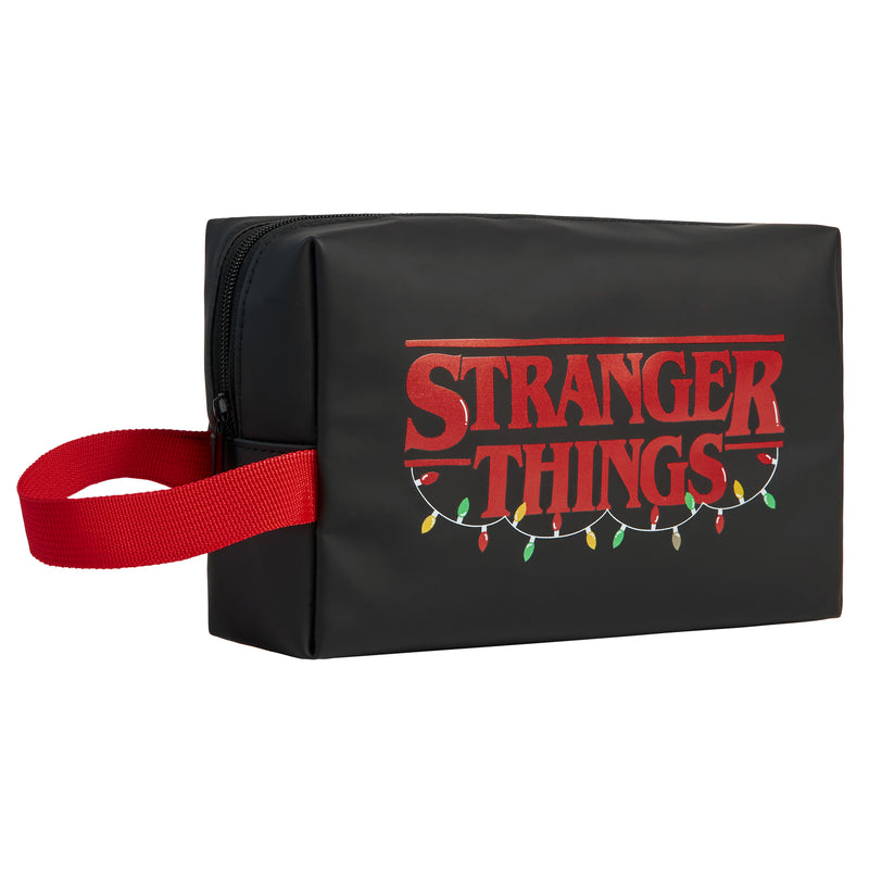 Stranger Things Wash Bag for Adults,  Stranger Things Toiletry Bag - Black/Red