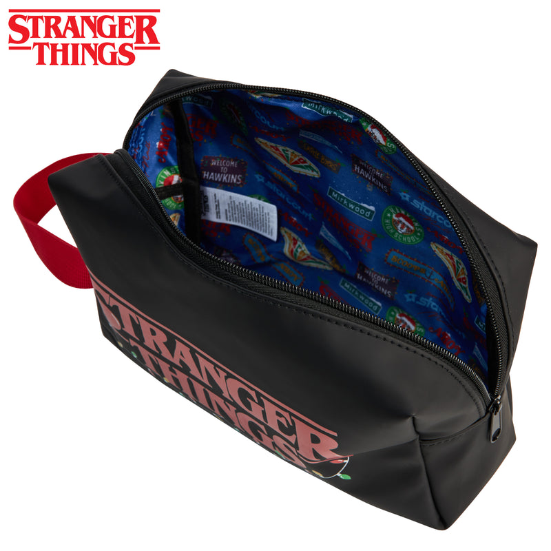 Stranger Things Wash Bag for Adults,  Stranger Things Toiletry Bag - Black/Red