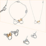 Disney Jewellery Set - Earrings, Bracelet & Necklace - Minnie/Mickey - Get Trend