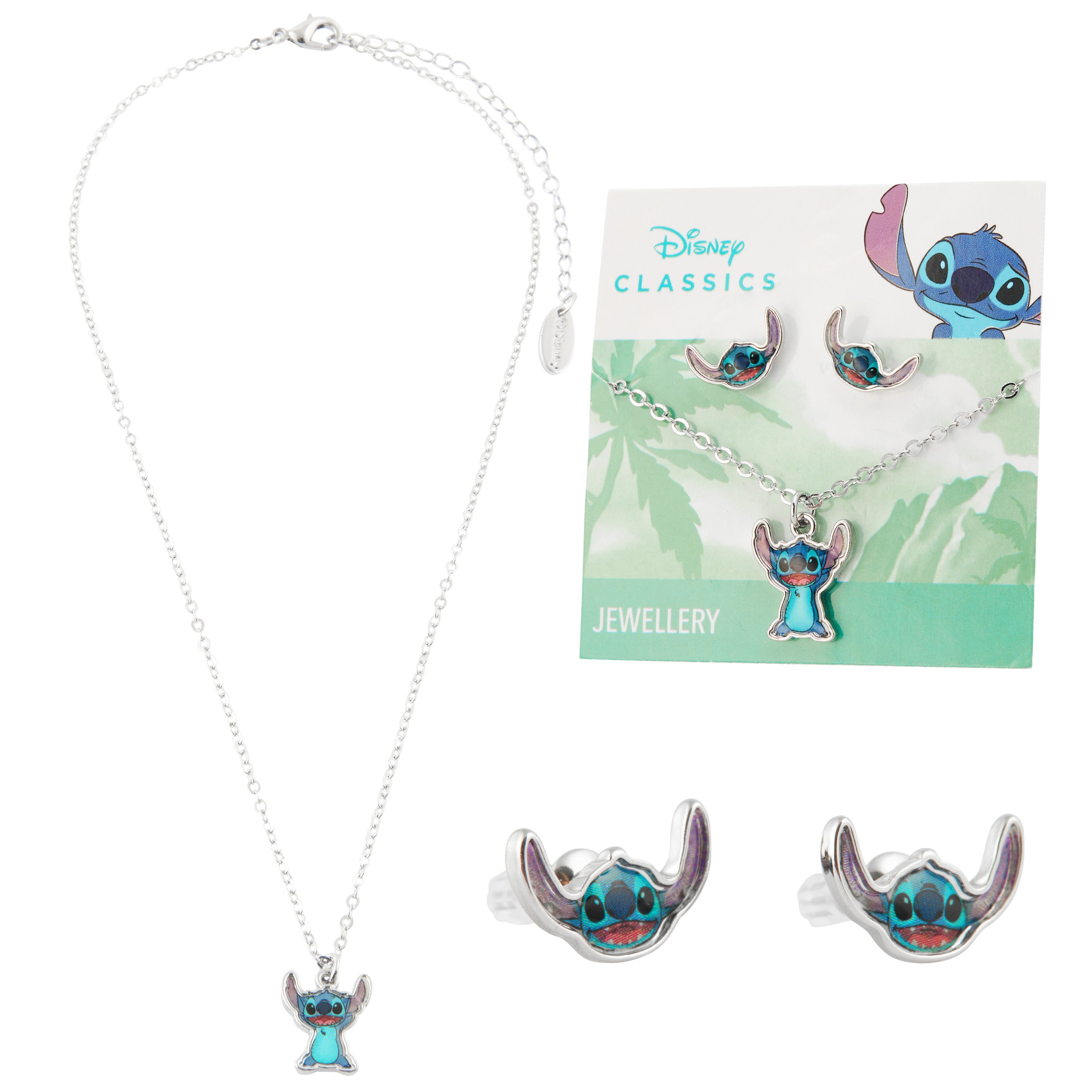 Disney Stitch Jewellery Set - Earrings, Bracelet & Necklace - Stitch - Get Trend