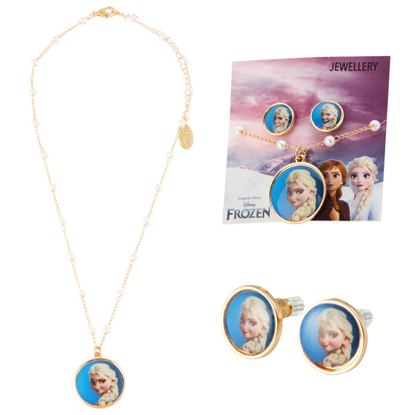 Disney Jewellery Set - Earrings & Necklace - Elsa