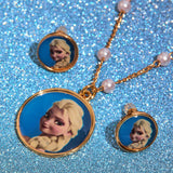 Disney Jewellery Set - Earrings & Necklace - Elsa - Get Trend