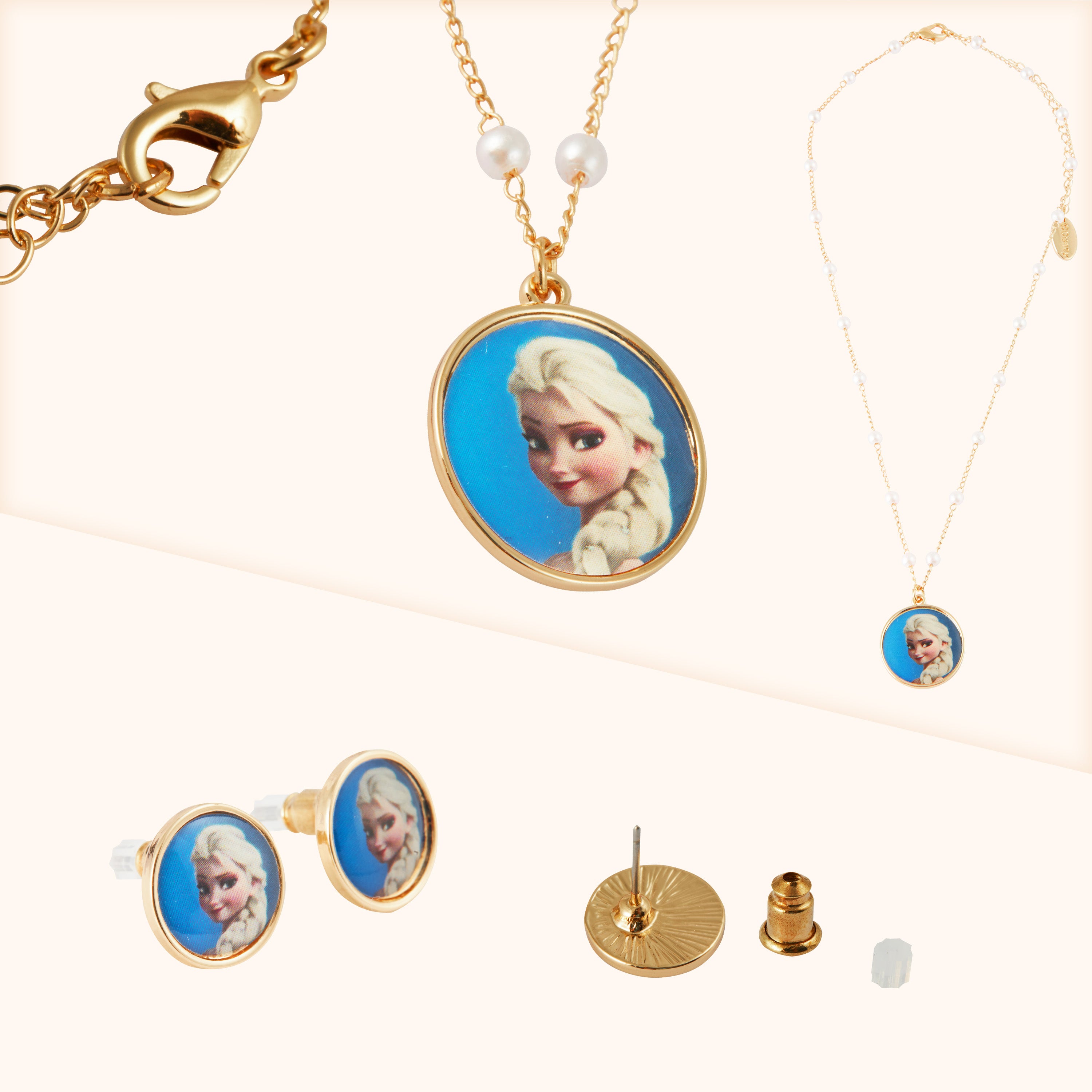 Disney Jewellery Set - Earrings & Necklace - Elsa - Get Trend