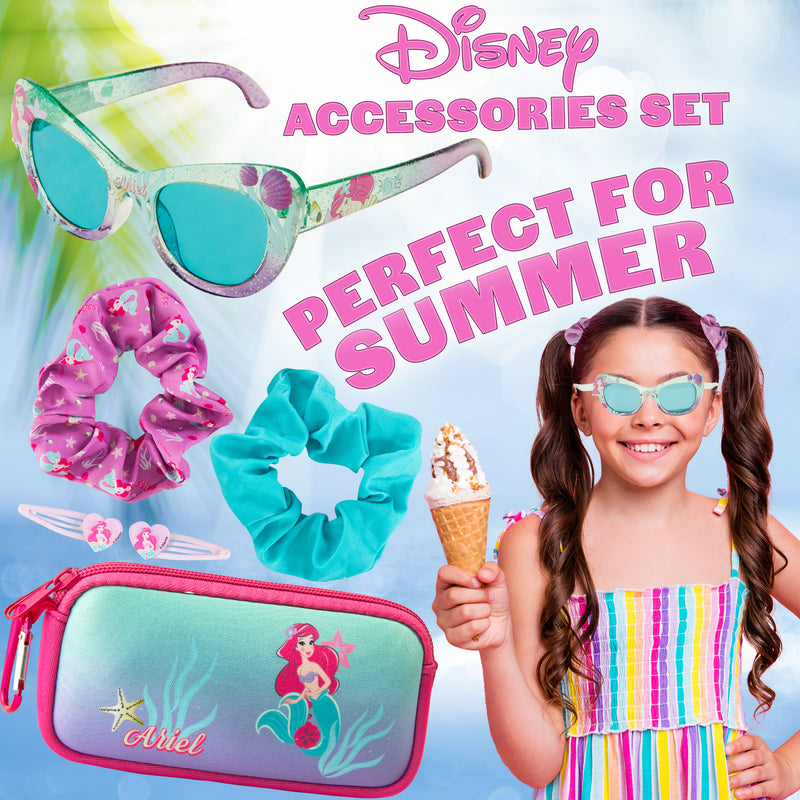 Disney Girls UV Protection Sunglasses, Case and Hair Accessories Set - ARIEL - Get Trend