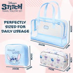 Disney Stitch Toiletry Bags Set of 3 - Zipped Wash Bag and Cosmetic Bag - Get Trend