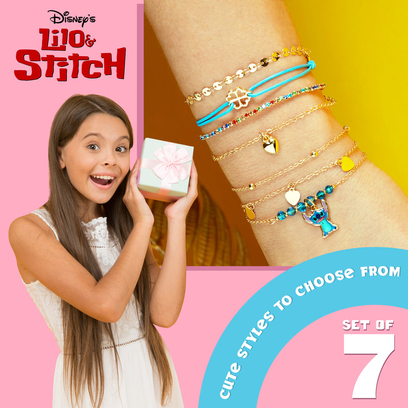 Disney Girls Bracelet with Charms - Stitch Gifts for Girls - Get Trend