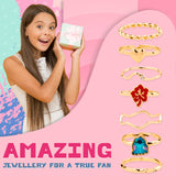 Disney Girls Rings, Adjustable Gold Rings Pack of 7 - Girls Gifts - Get Trend