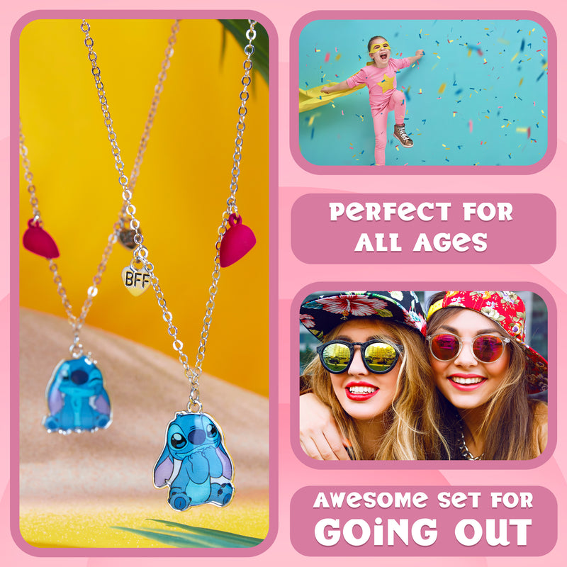 Disney Stitch Girls Jewellery Set, Friendship Necklace Set - Stitch Gifts - Get Trend