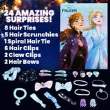 Disney Frozen Advent Calendar 2024, Girls Hair Accessories Countdown Calendar (Blue/Purple)