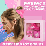 Barbie Claw Clip and Hair Accessories Set, Hair Clips Brush - Girls Gifts