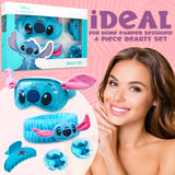 Disney Stitch Cooling Eye Mask Beauty Accessories Set - Stitch Gifts for Her (Blue)