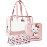 Hello Kitty Toiletry Bags Set of 3 Zipped Wash Bags Cosmetic Bag - Gifts for Her