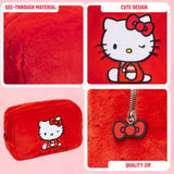 Hello Kitty Fluffy Toiletries Bag, Cute Makeup Bag Travel - Gifts for Her