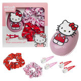 Hello Kitty Detangle Hair Brush for Women, Teenagers, and Girls, Kawaii Hair Accessories - Cute Gifts for Her (Pink Hello Kitty 7 Pcs)