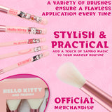 Hello Kitty Makeup Brush Set of 5 with Fluffy Headband - Gifts for Her