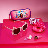 Get Trend Sunglasses and Hair Accessories Set for Girls With Clips Scrunchie Carry Case 100% UV Protection Sunglasses for Travel Holidays Days Out Girls Gifts