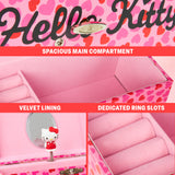 Hello Kitty Jewellery Box Musical Wind Up Spinning Figure Kawaii Keepsake Memory Box Girls Teens Ring Slots Organiser Bedroom Decor Anime Gifts for Girls - Get Trend