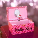 Hello Kitty Jewellery Box Musical Wind Up Spinning Figure Kawaii Keepsake Memory Box Girls Teens Ring Slots Organiser Bedroom Decor Anime Gifts for Girls - Get Trend