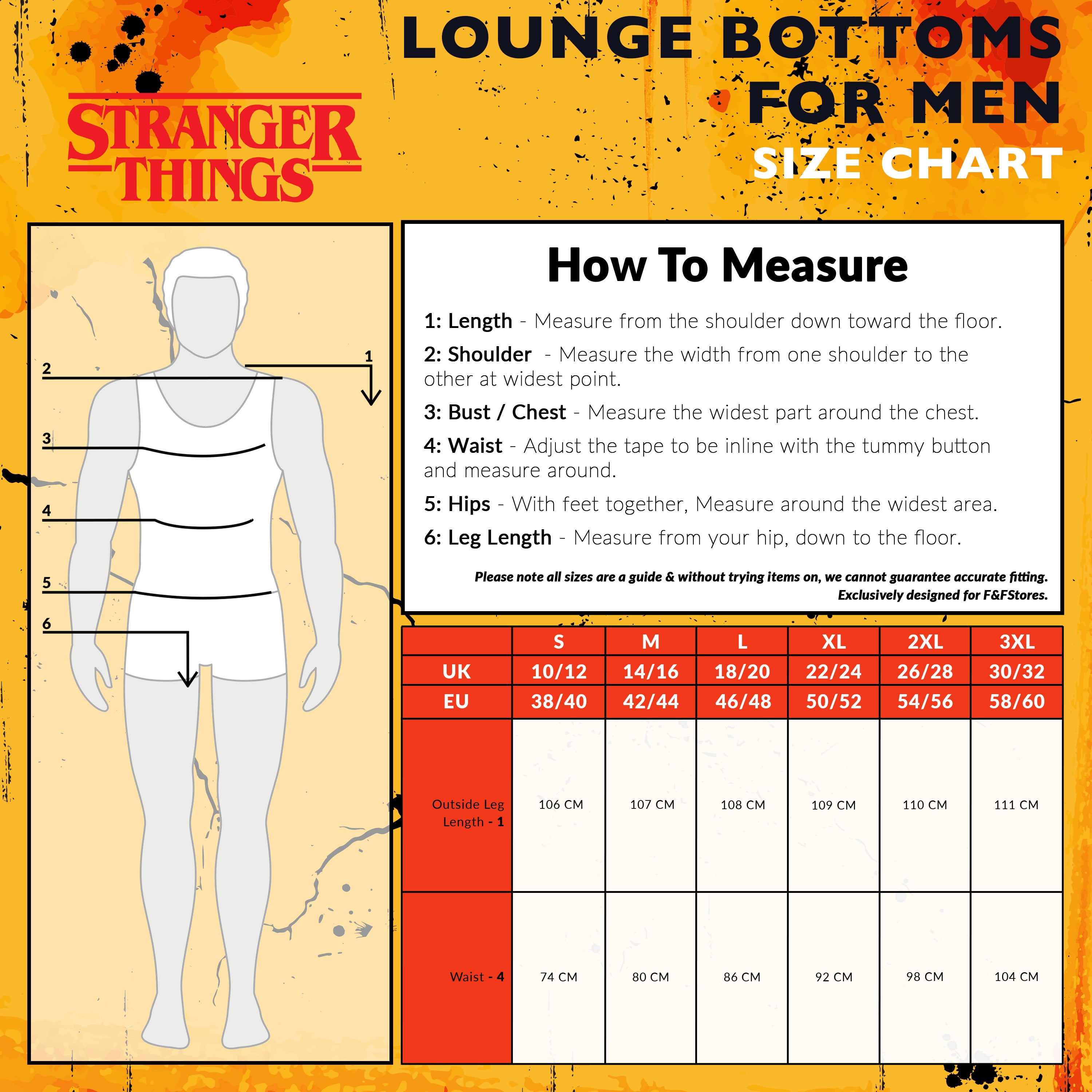 Stranger Things Mens Pyjama Bottoms - Nightwear PJs for Men and Teenagers - Get Trend