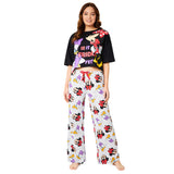 Disney Womens Pyjamas Set - Nightwear for Women - Black/Grey Minnie - Get Trend