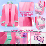 Hello Kitty Sanrio Backpack for Girls Tweens Kawaii Rucksack School Bag Lightweight Teens Anime Daypack for PE Sports Holiday Travel Sleepovers - Get Trend