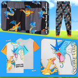 Pokemon Boys Pyjamas Set - Lounge Wear T-Shirt and Long Bottoms Teenagers Kids PJs - Get Trend