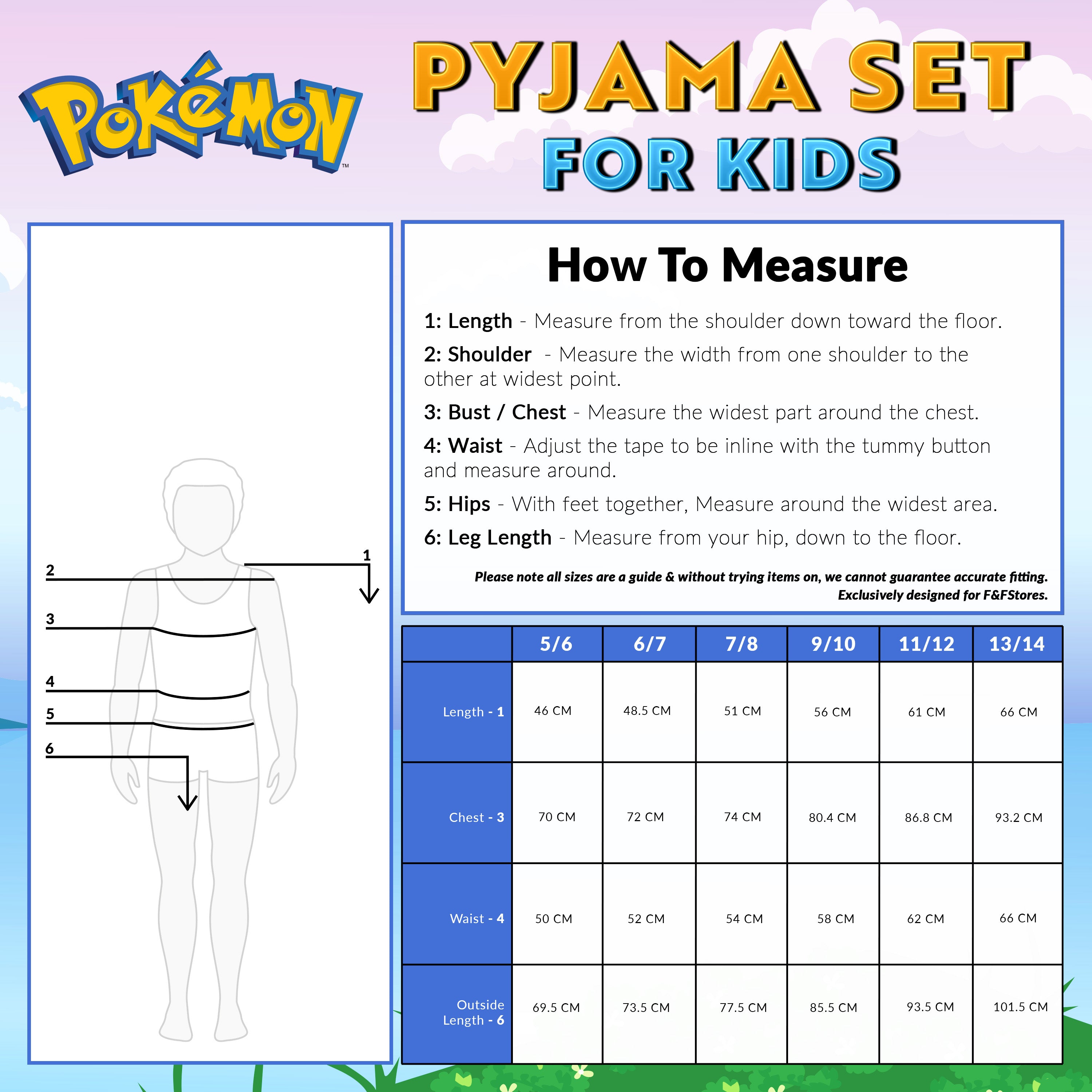 Pokemon Boys Pyjamas Set - Lounge Wear T-Shirt and Long Bottoms Teenagers Kids PJs - Get Trend