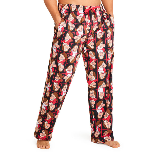 Disney Mens Pyjama Bottoms - GRUMPY AOP Mens Pyjama Bottoms