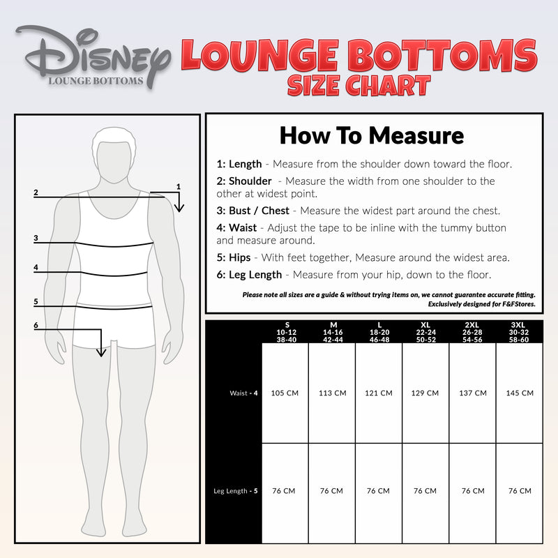 Disney Mens Pyjama Bottoms - GRUMPY AOP Mens Pyjama Bottoms