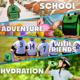 Minecraft Backpack Set 5 Pcs Water Bottle Insulated Lunch Bag Pencil Case Drawstring Bag