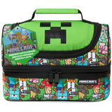Minecraft Lunch Bag for Kids Insulated Lunch Box Creeper  Cooler Bag (Multi)