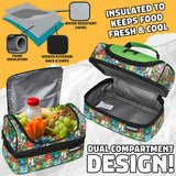 Minecraft Lunch Bag for Kids Insulated Lunch Box Creeper  Cooler Bag (Multi)