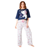 Disney Womens Pyjamas Set - Nightwear for Women - Navy/Grey Marie - Get Trend