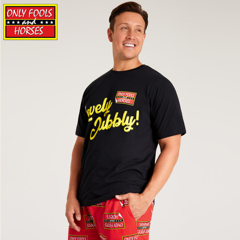 Only Fools and Horses Mens Pyjamas Set - Black/Red - Get Trend