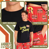 Only Fools and Horses Mens Pyjamas Set - Black/Red - Get Trend