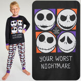 Disney The Nightmare Before Christmas Boys Long Pyjamas Set, Comfortable 2 Piece Nightwear Set - Boys Gifts