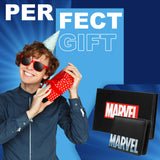 Marvel Card Wallet and Keyring Set for Men - Black Marvel - Get Trend